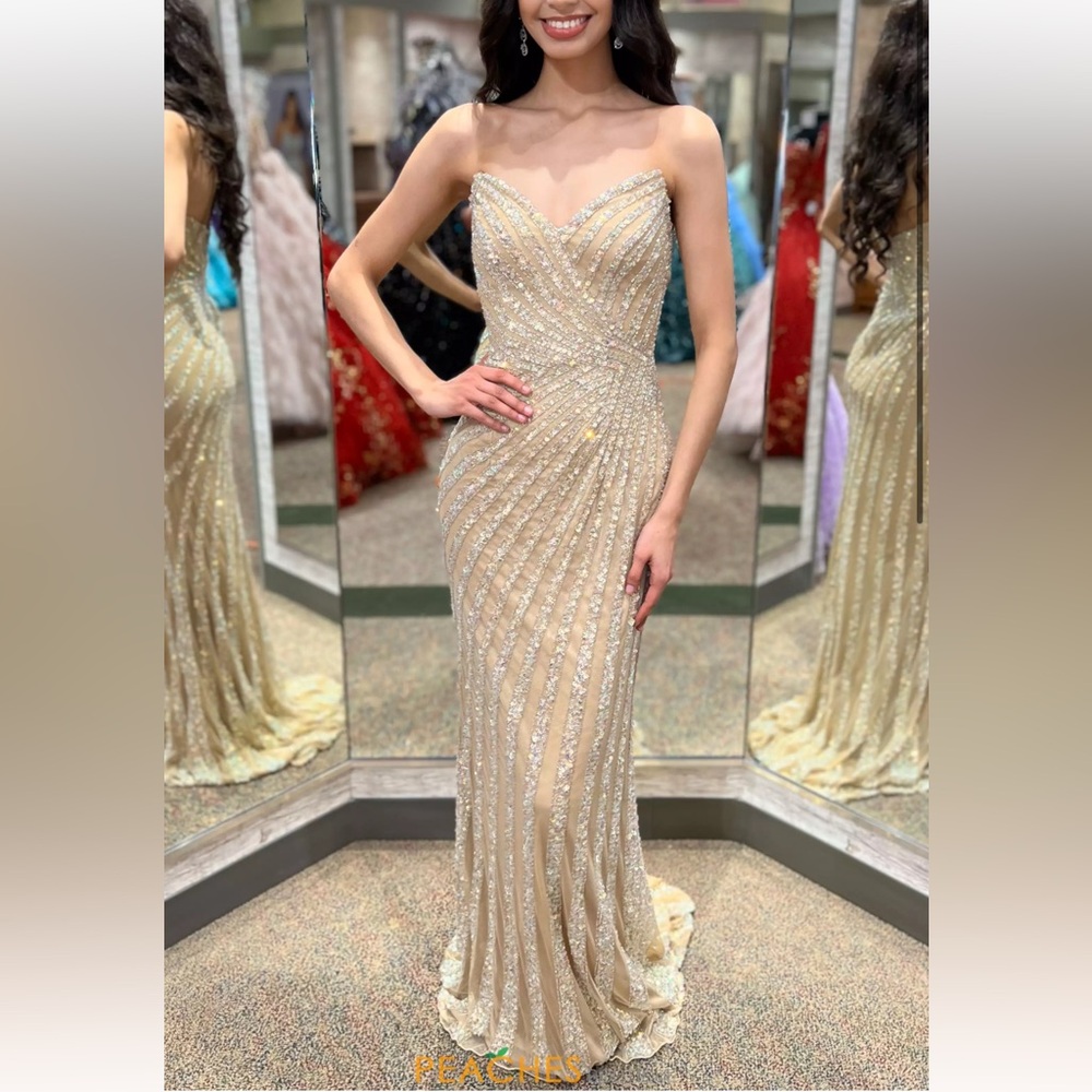Sherri Hill Strapless Evening Gown